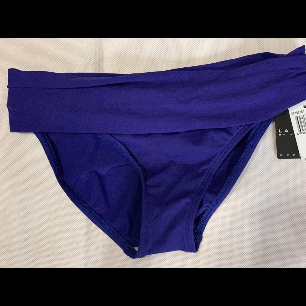 NWT La Blanca Island Hip Bikini size 6 dark blue